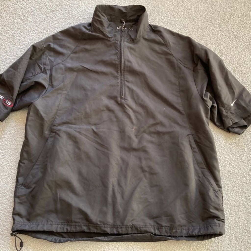 Nike Golf Black Short Sleeve Golf Windbreaker Shirt